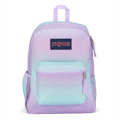 JanSport CROSS TOWN School Backpacks Purple / Green | Ireland_JS303