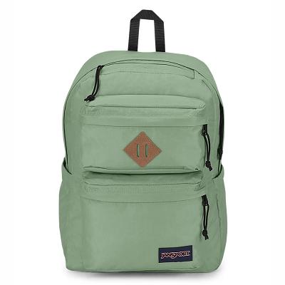 JanSport Double Break Laptop Backpacks Green | Ireland_JS269