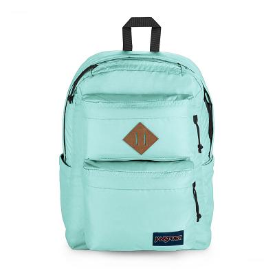 JanSport Double Break Laptop Backpacks Turquoise | Ireland_JS069