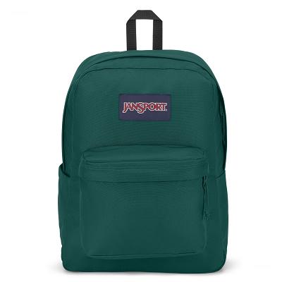 JanSport SuperBreak® Plus School Backpacks Deep Green | Ireland_JS218