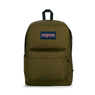 JanSport SuperBreak® Plus School Backpacks Olive | Ireland_JS464