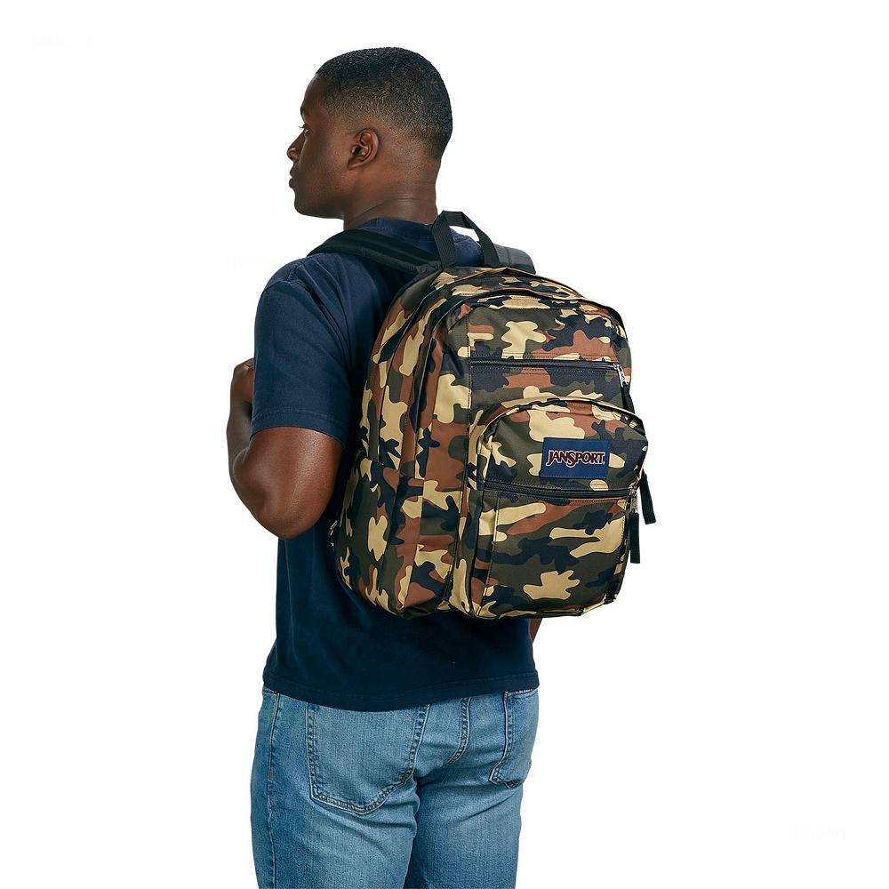 JanSport BIG STUDENT Laptop Backpacks Camo | Ireland_JS446