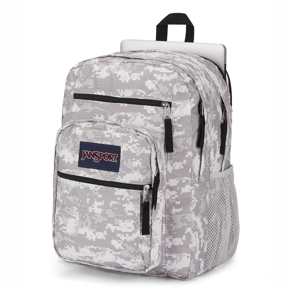 JanSport BIG STUDENT Laptop Backpacks Grey / Camo | Ireland_JS515