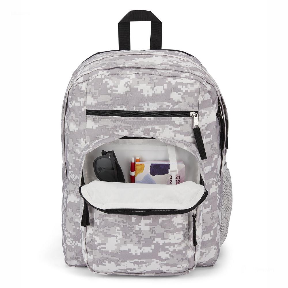 JanSport BIG STUDENT Laptop Backpacks Grey / Camo | Ireland_JS515