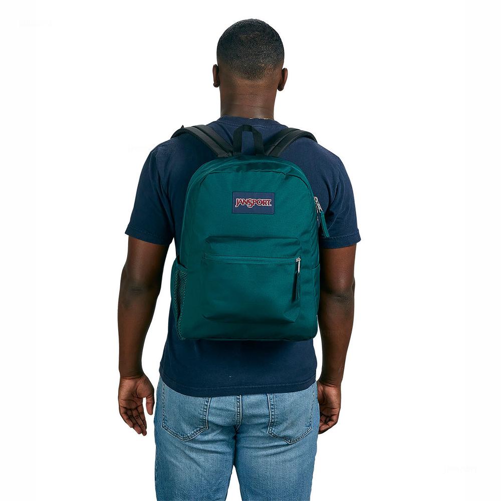 JanSport CROSS TOWN School Backpacks Green | Ireland_JS372