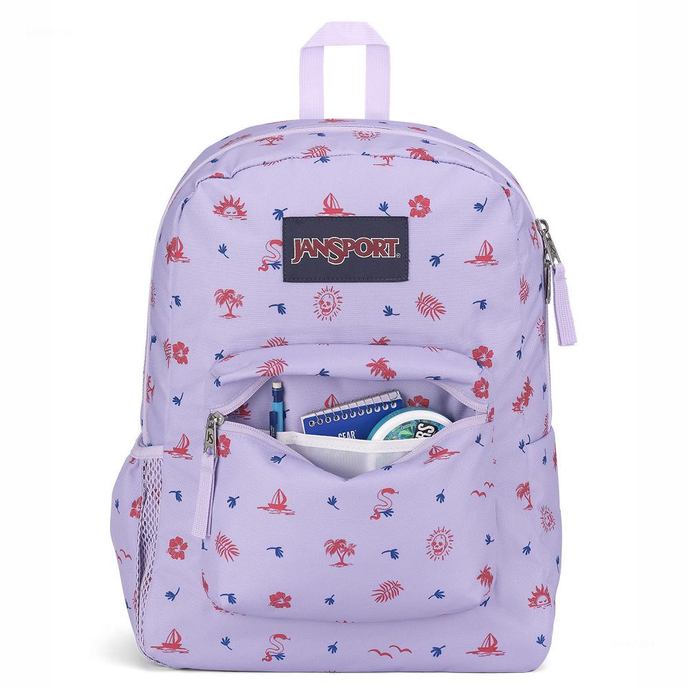 JanSport CROSS TOWN School Backpacks Light Purple | Ireland_JS511