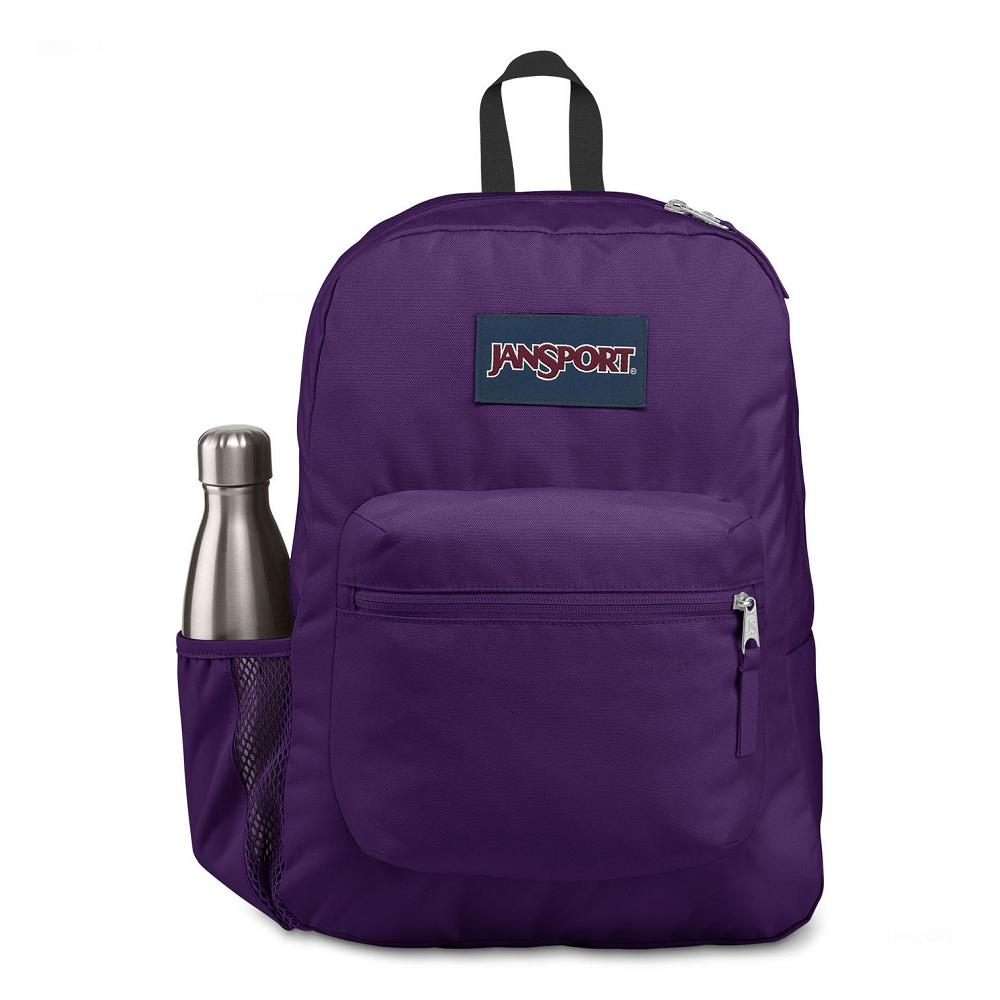 JanSport CROSS TOWN School Backpacks Purple | Ireland_JS259