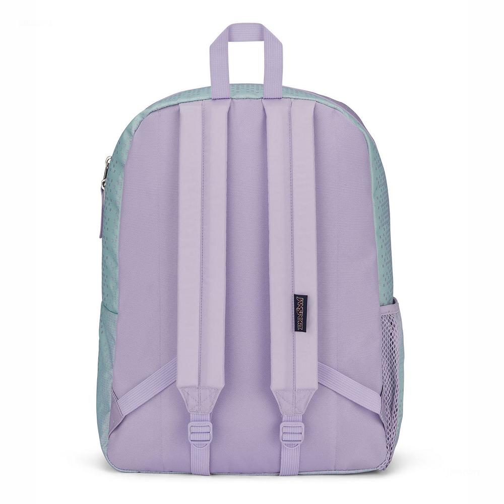 JanSport CROSS TOWN School Backpacks Purple / Green | Ireland_JS303