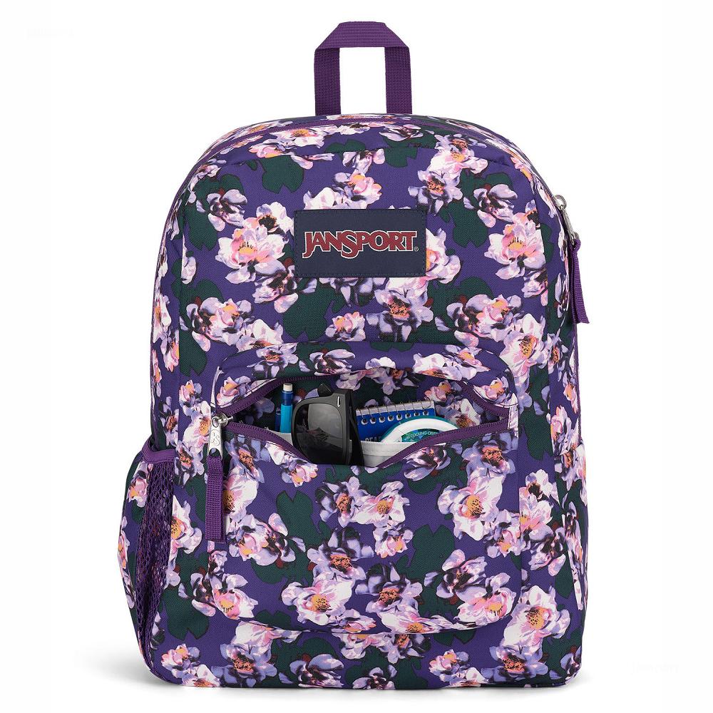 JanSport CROSS TOWN School Backpacks Purple | Ireland_JS394