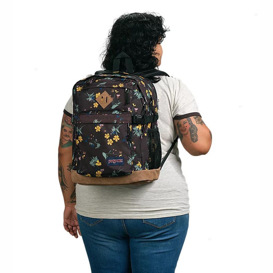 JanSport DARK FLORA BUNDLE School Backpacks Brown | Ireland_JS426