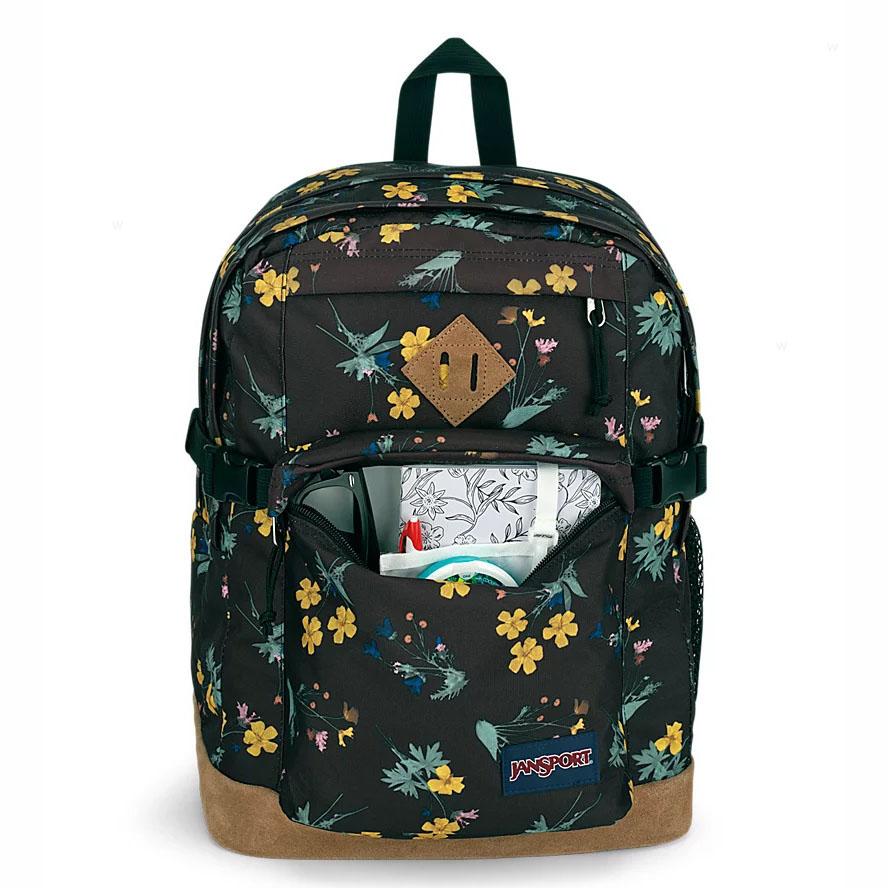 JanSport DARK FLORA BUNDLE School Backpacks Brown | Ireland_JS426