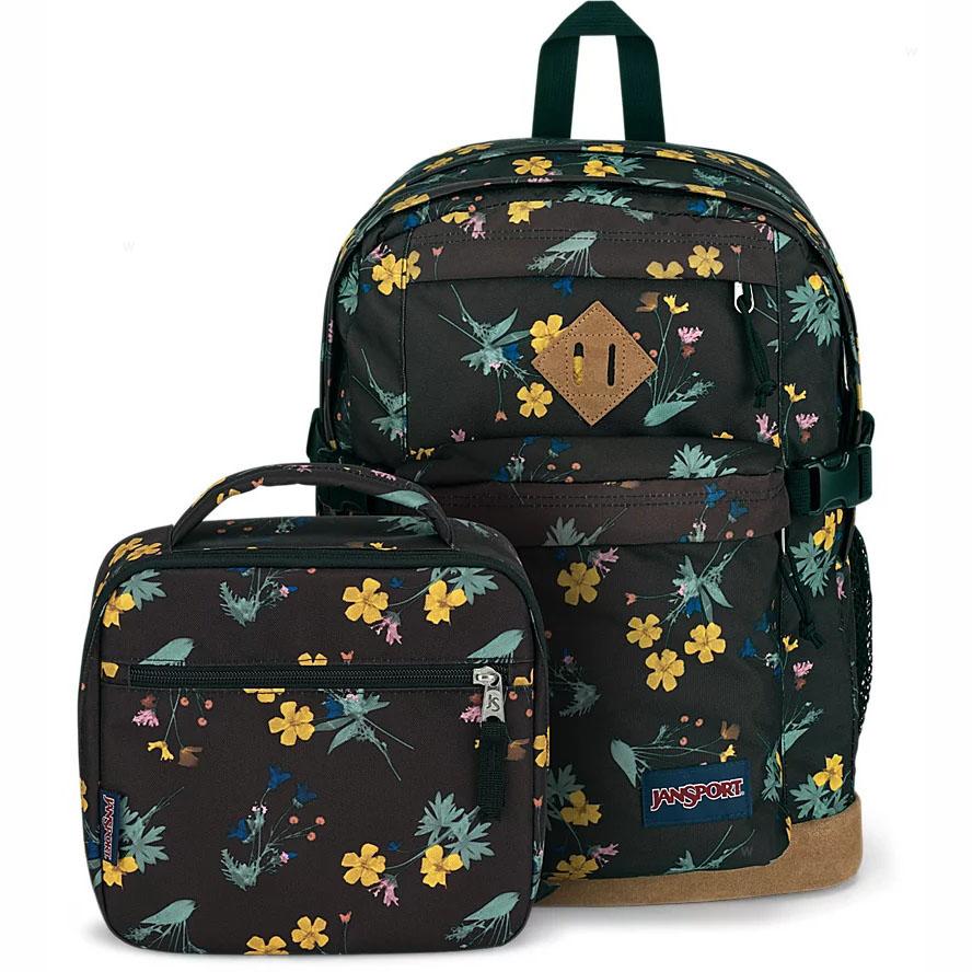 JanSport DARK FLORA BUNDLE School Backpacks Brown | Ireland_JS426