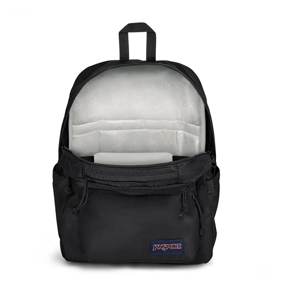 JanSport Double Break Laptop Backpacks Black | Ireland_JS300