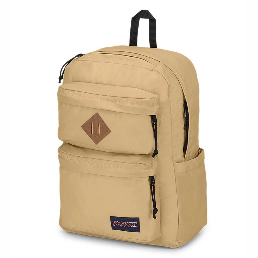 JanSport Double Break Laptop Backpacks Khaki | Ireland_JS452