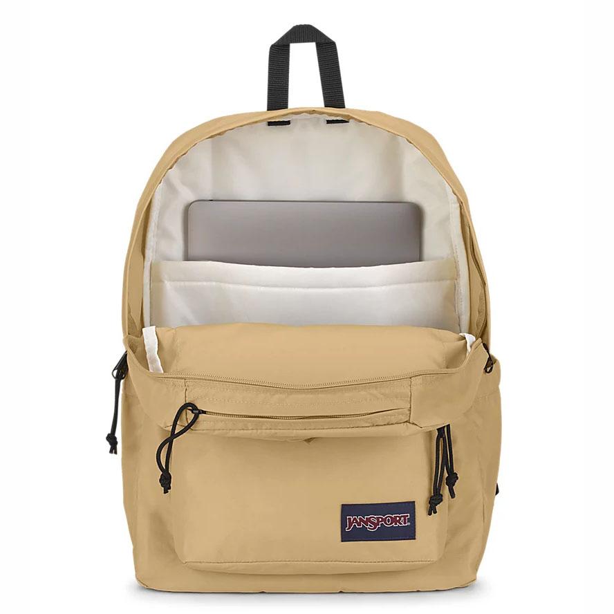 JanSport Double Break Laptop Backpacks Khaki | Ireland_JS452