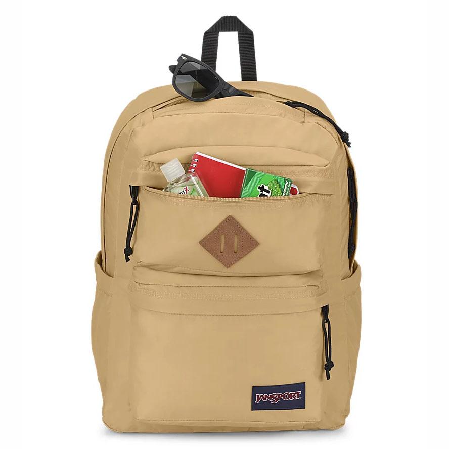 JanSport Double Break Laptop Backpacks Khaki | Ireland_JS452