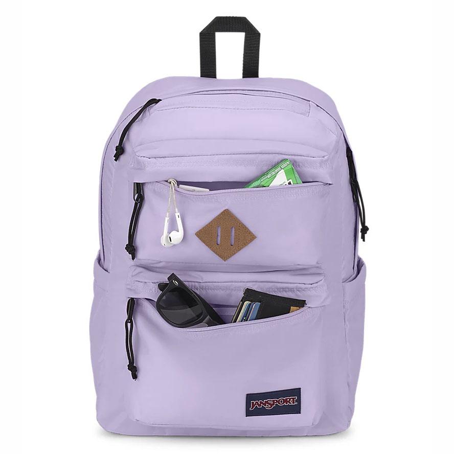 JanSport Double Break Laptop Backpacks Purple | Ireland_JS138