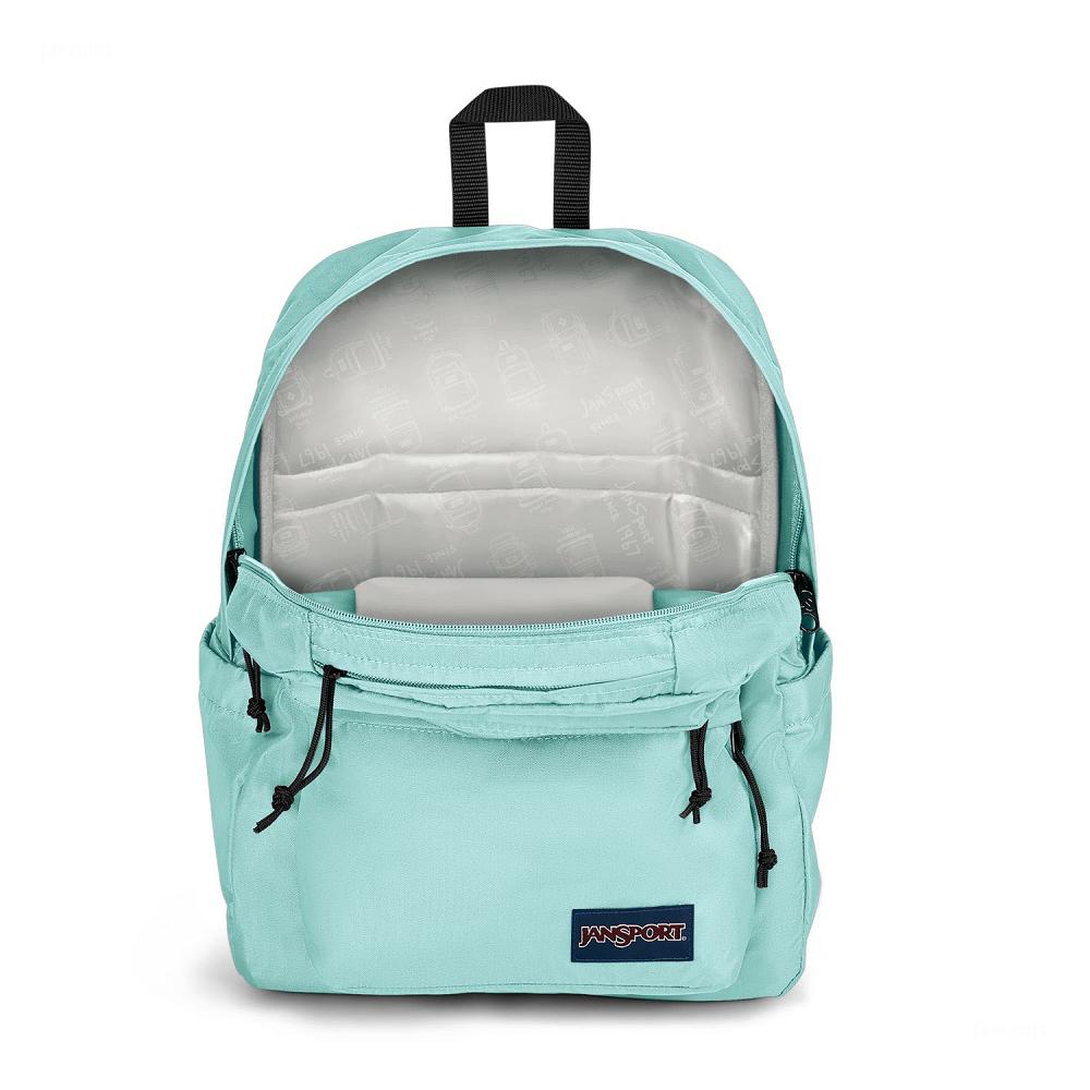 JanSport Double Break Laptop Backpacks Turquoise | Ireland_JS069