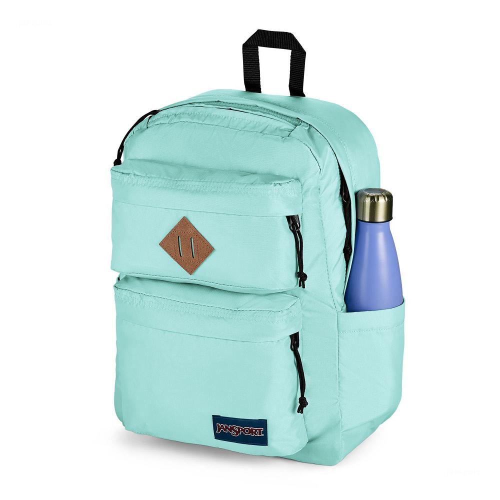 JanSport Double Break Laptop Backpacks Turquoise | Ireland_JS069