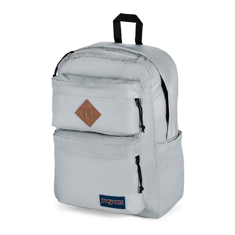 JanSport Double Break School Backpacks Grey | Ireland_JS040