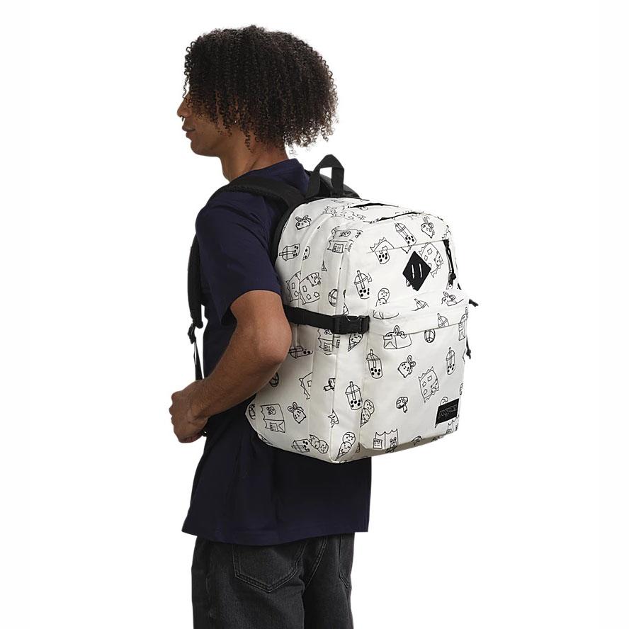 JanSport Main Campus Laptop Backpacks White | Ireland_JS483