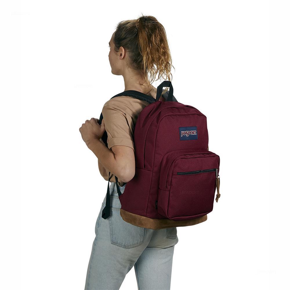 JanSport Right Pack Laptop Backpacks Burgundy | Ireland_JS011