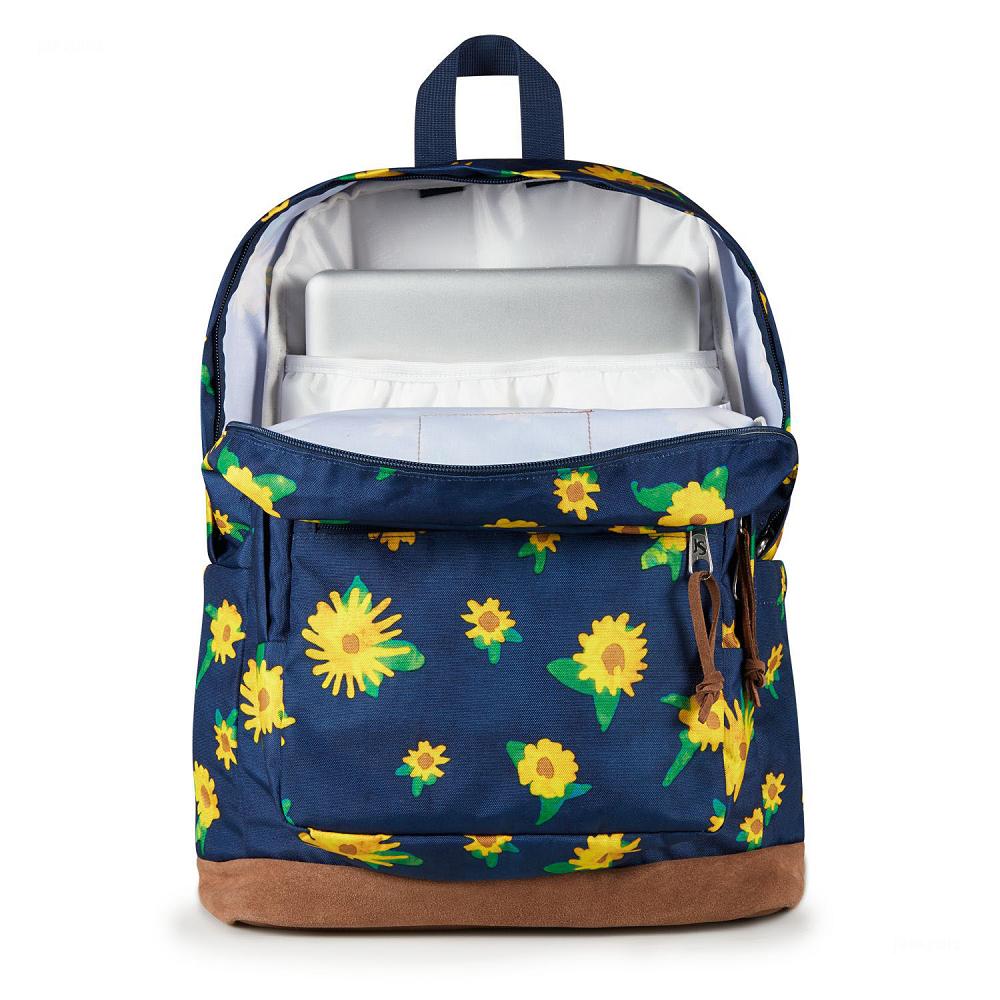 JanSport Right Pack Laptop Backpacks Navy / Yellow | Ireland_JS349