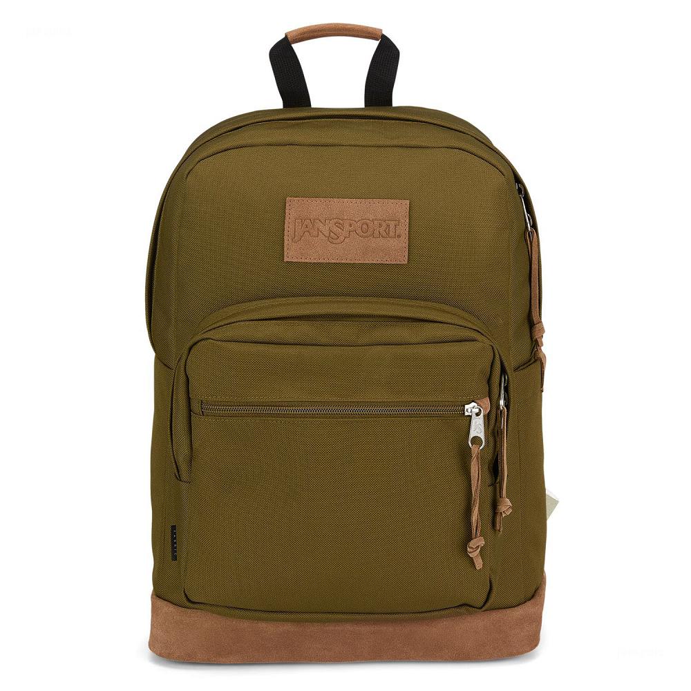 JanSport Right Pack Premium School Backpacks Olive | Ireland_JS431