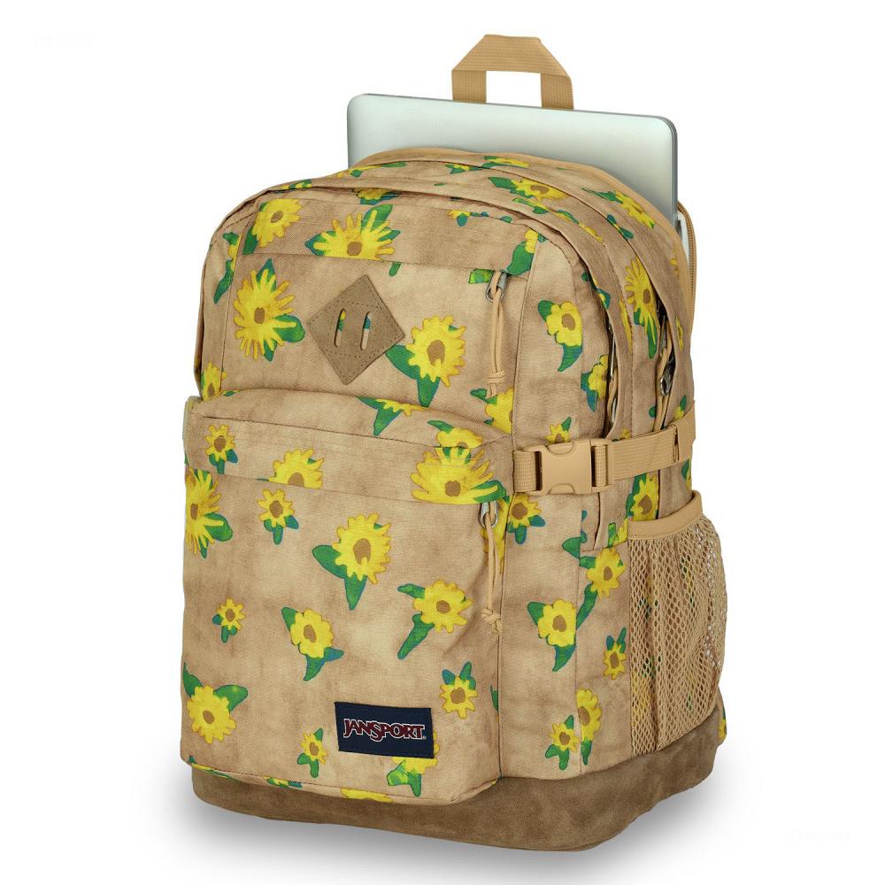 JanSport SUEDE CAMPUS Laptop Backpacks Khaki | Ireland_JS152