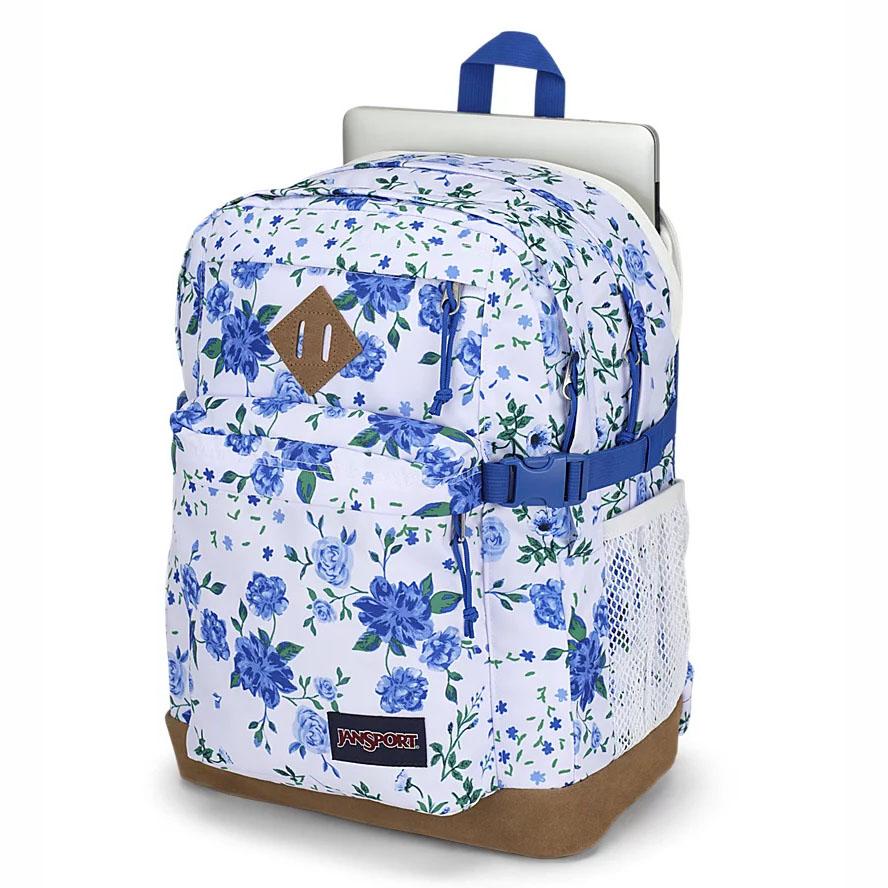 JanSport SUEDE CAMPUS Laptop Backpacks White / Blue | Ireland_JS449