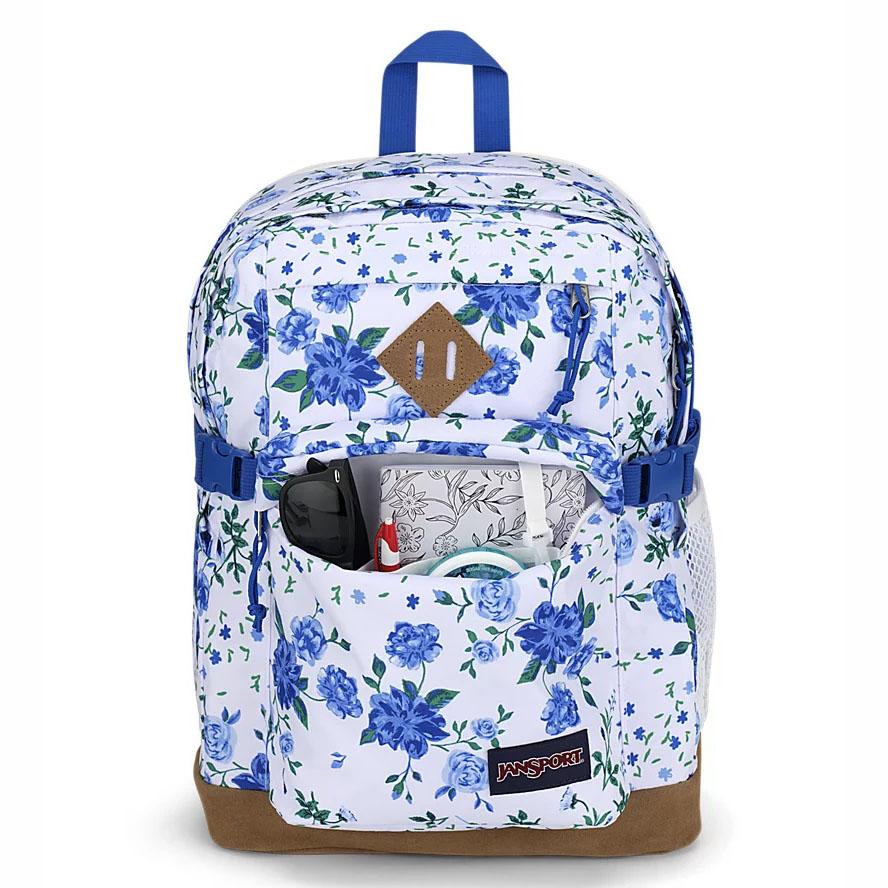 JanSport SUEDE CAMPUS Laptop Backpacks White / Blue | Ireland_JS449