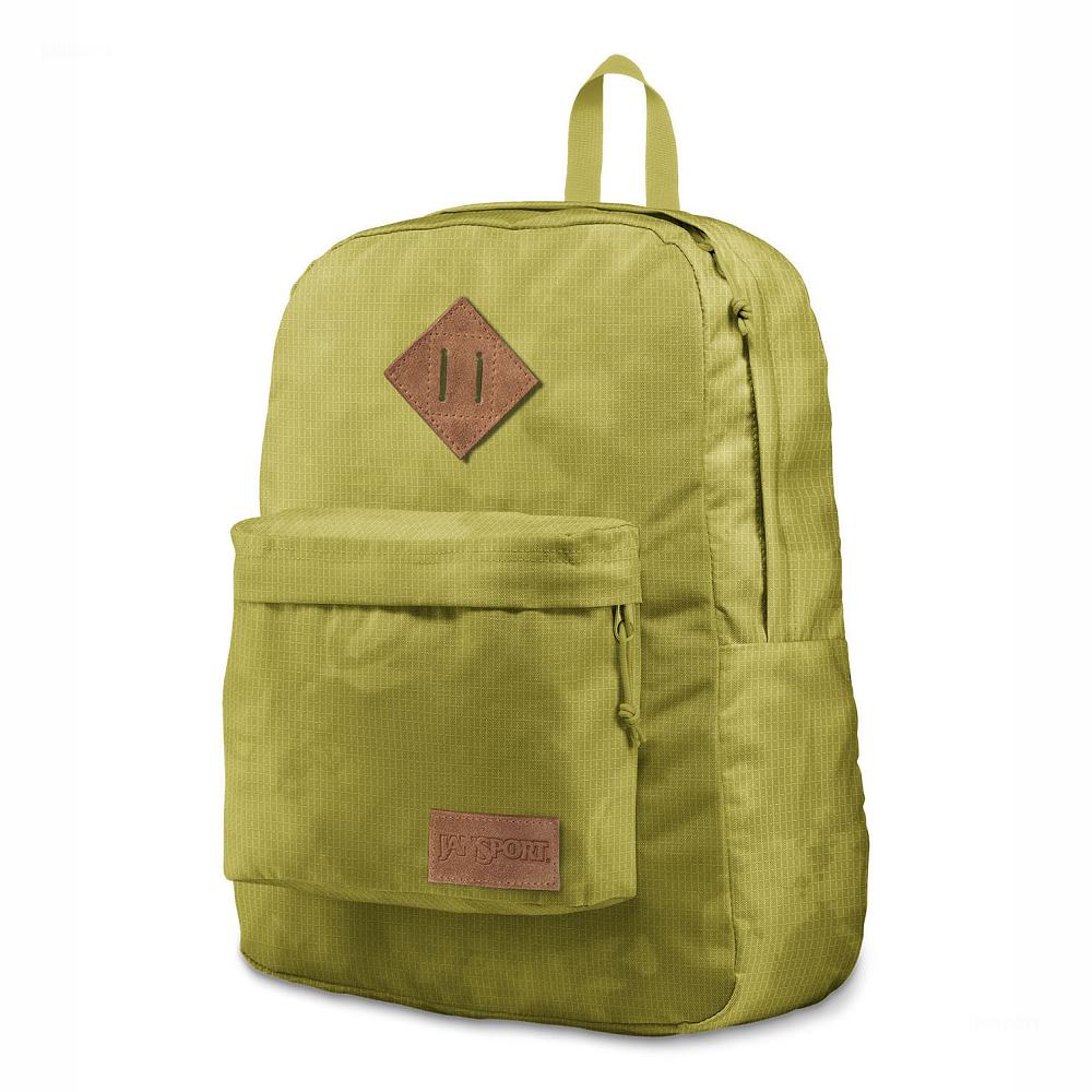 JanSport SUPERBREAK PLUS FX Laptop Backpacks Green | Ireland_JS433