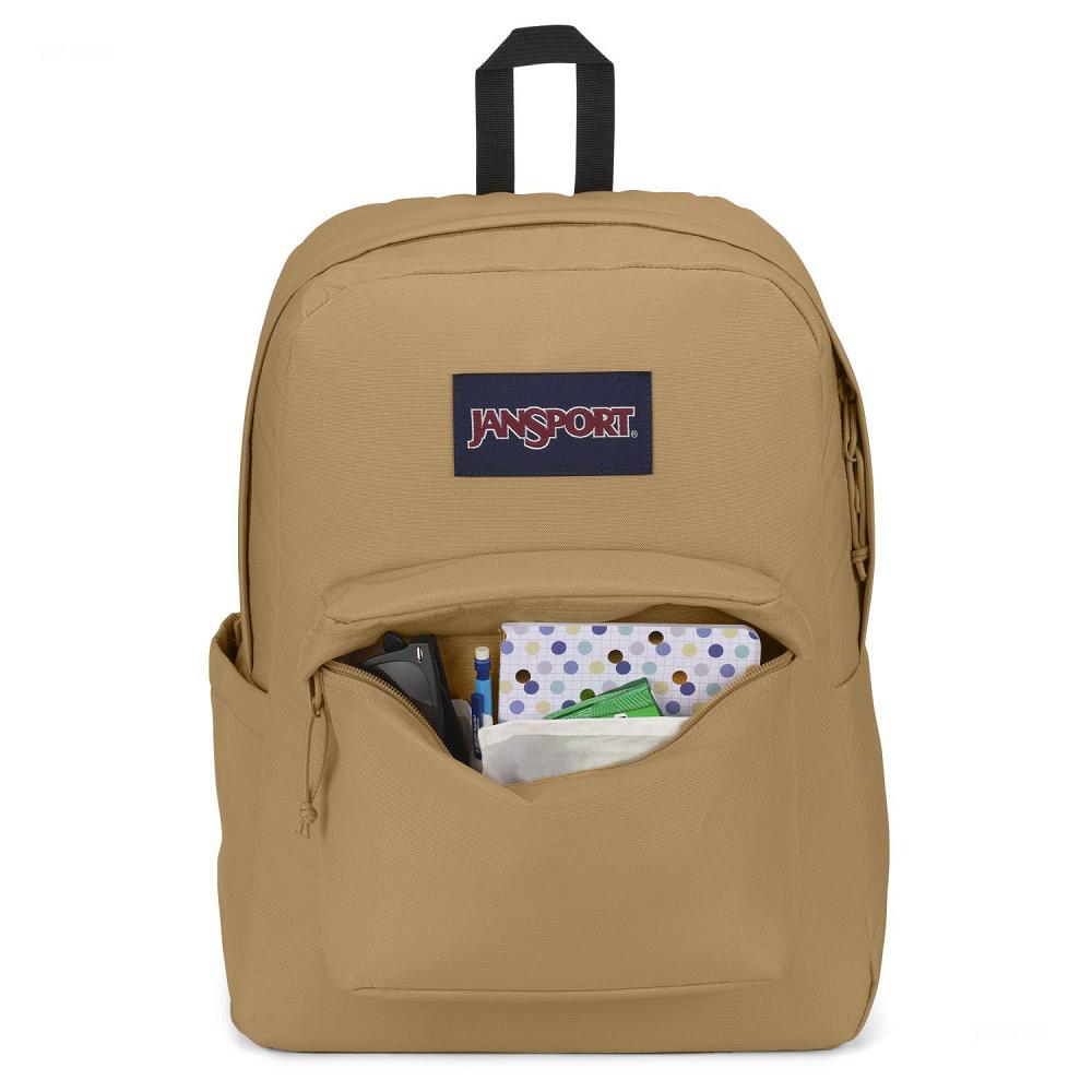 JanSport SuperBreak® Plus Laptop Backpacks Khaki | Ireland_JS046