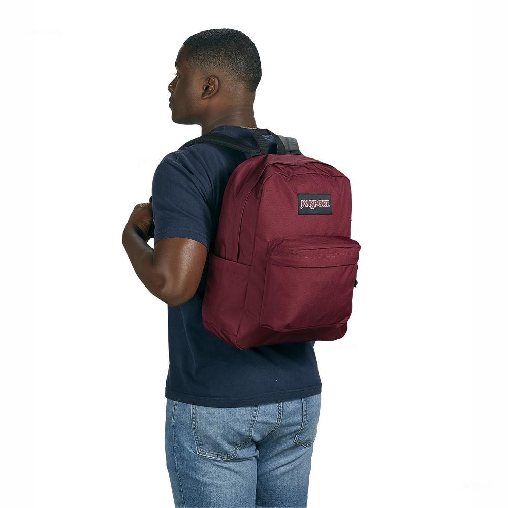 JanSport SuperBreak® Plus Laptop Backpacks Burgundy | Ireland_JS096