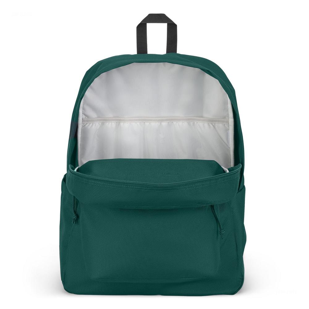 JanSport SuperBreak® Plus Laptop Backpacks Deep Green | Ireland_JS098