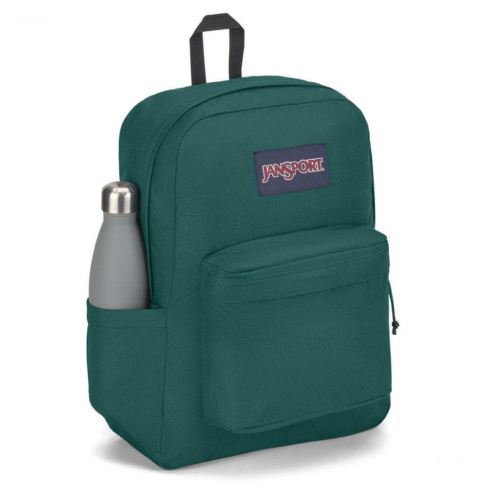 JanSport SuperBreak® Plus Laptop Backpacks Deep Green | Ireland_JS098