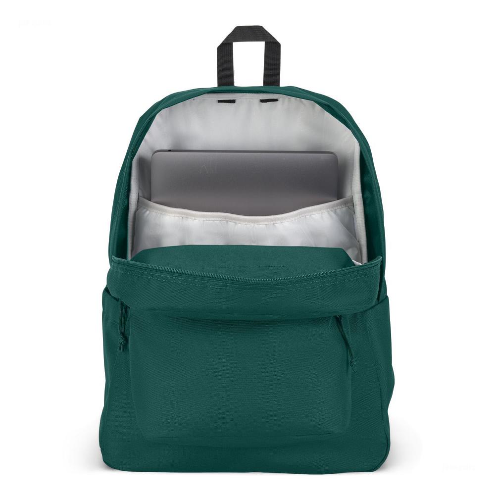 JanSport SuperBreak® Plus Laptop Backpacks Deep Green | Ireland_JS098