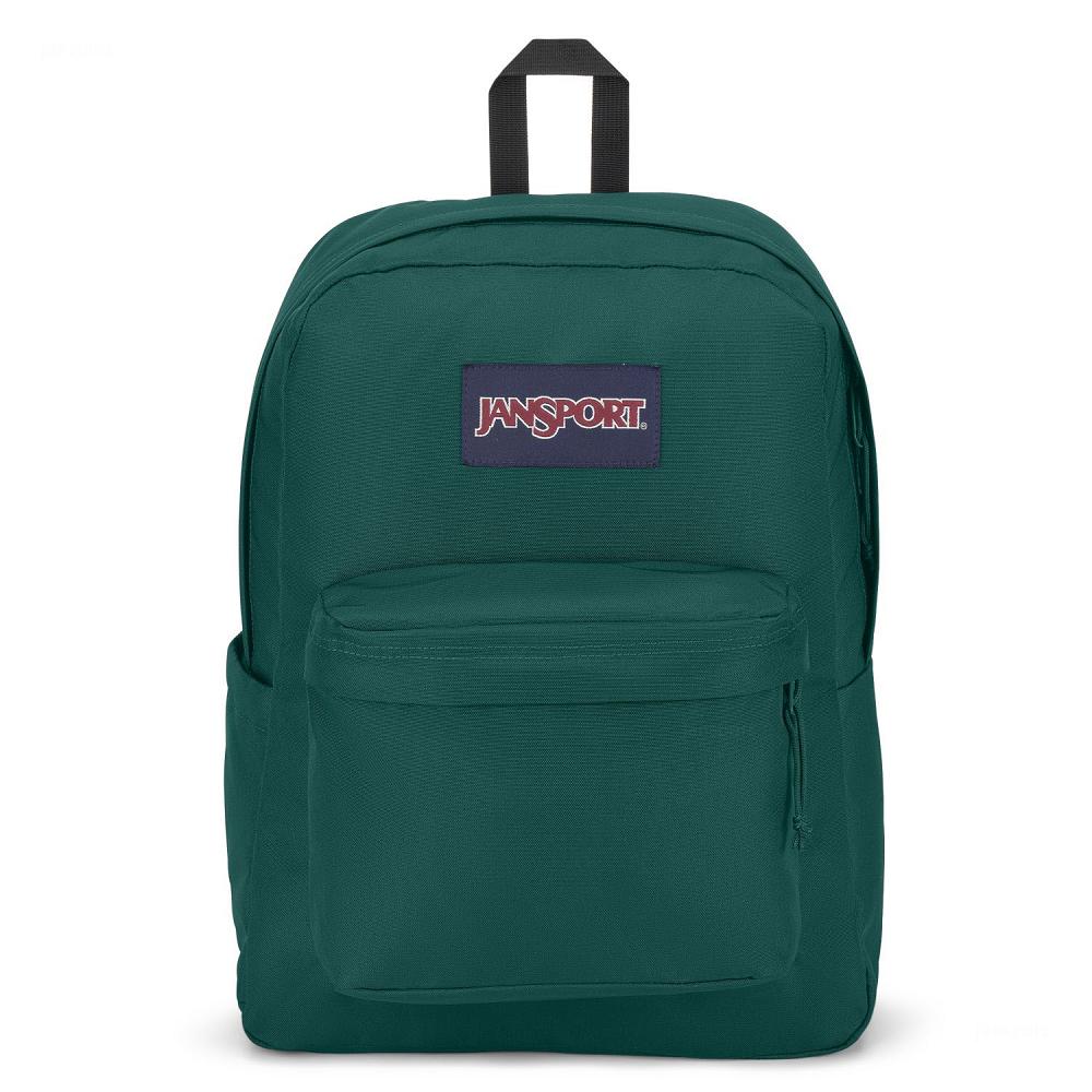 JanSport SuperBreak® Plus Laptop Backpacks Deep Green | Ireland_JS098