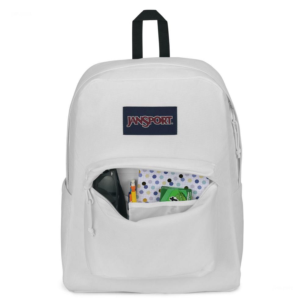 JanSport SuperBreak® Plus Laptop Backpacks White | Ireland_JS185