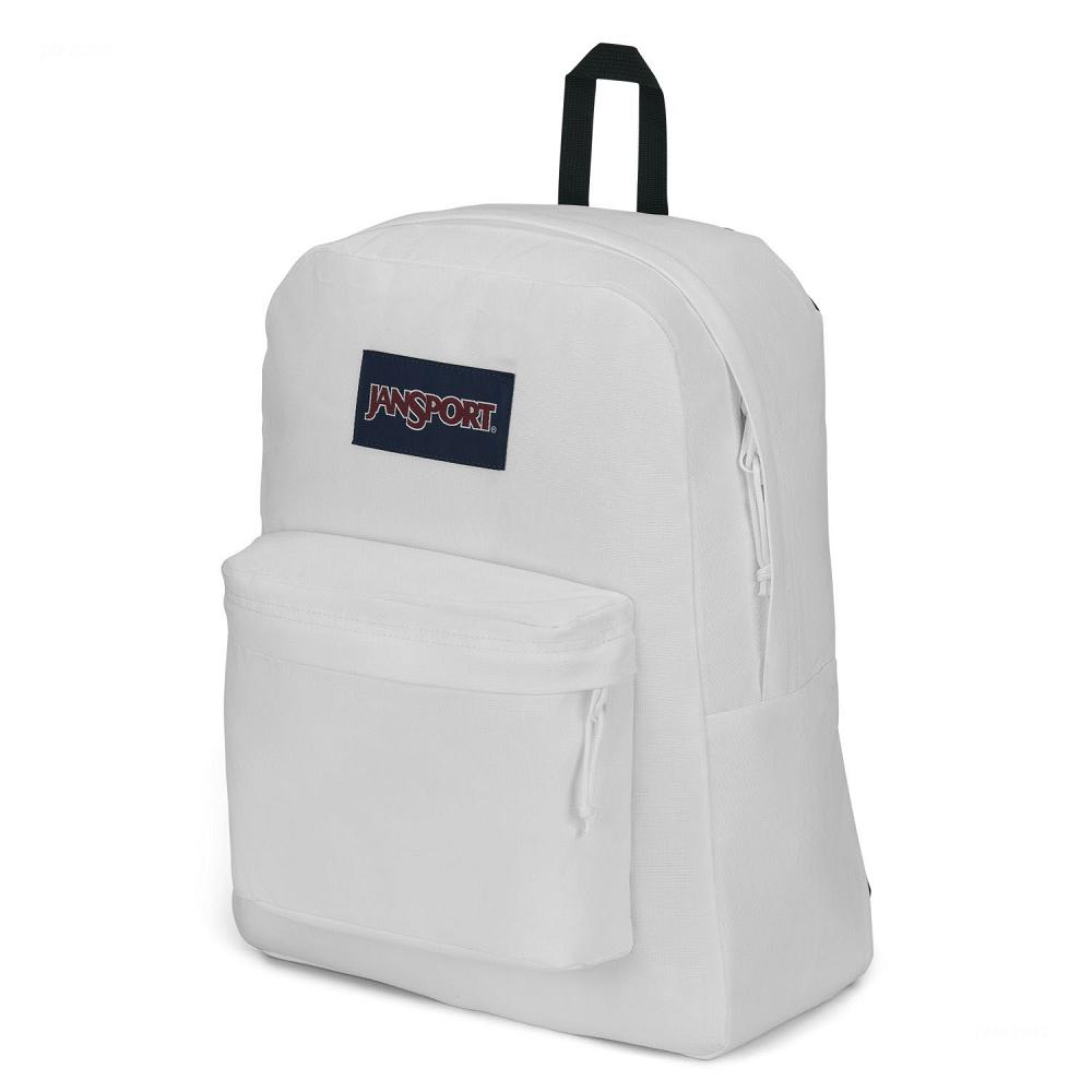 JanSport SuperBreak® Plus Laptop Backpacks White | Ireland_JS185