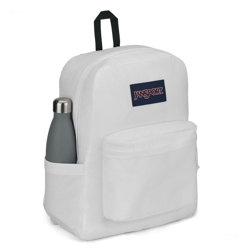 JanSport SuperBreak® Plus Laptop Backpacks White | Ireland_JS185