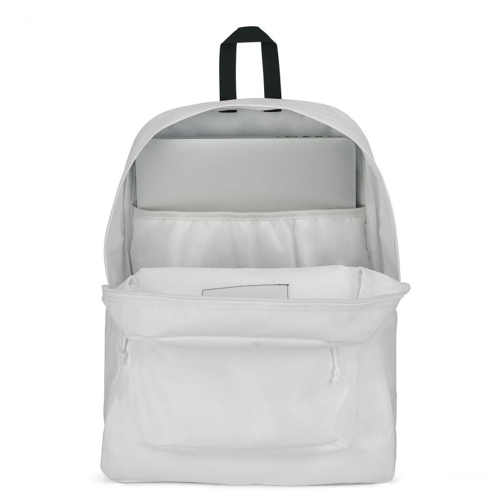 JanSport SuperBreak® Plus Laptop Backpacks White | Ireland_JS185