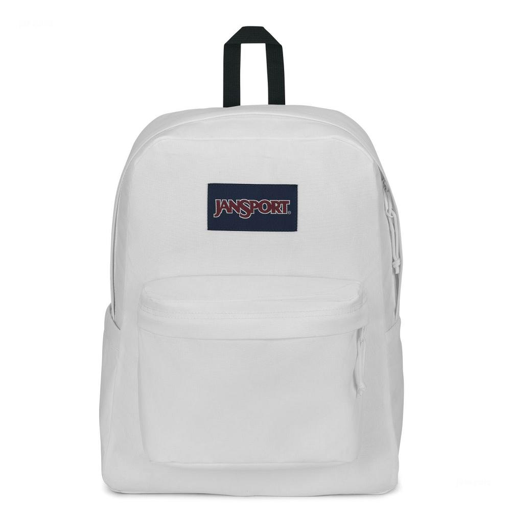 JanSport SuperBreak® Plus Laptop Backpacks White | Ireland_JS185