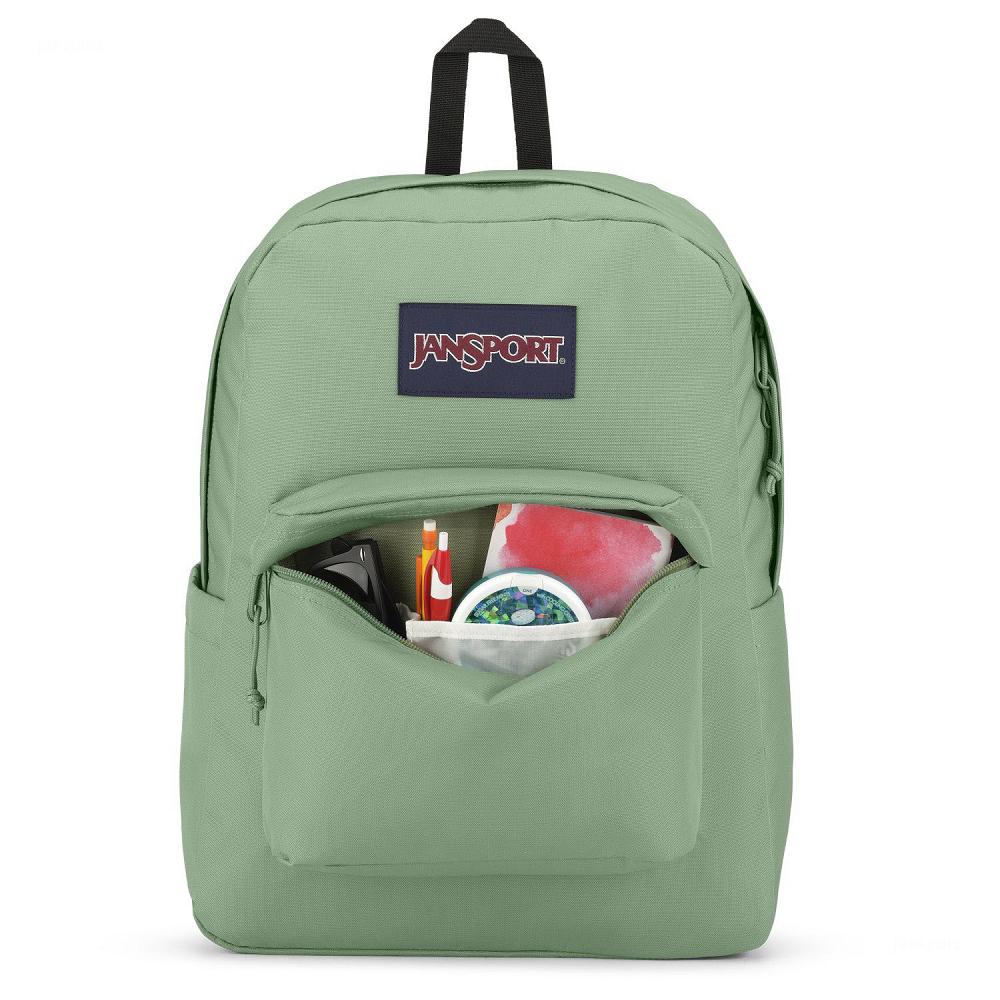 JanSport SuperBreak® Plus Laptop Backpacks Green | Ireland_JS304