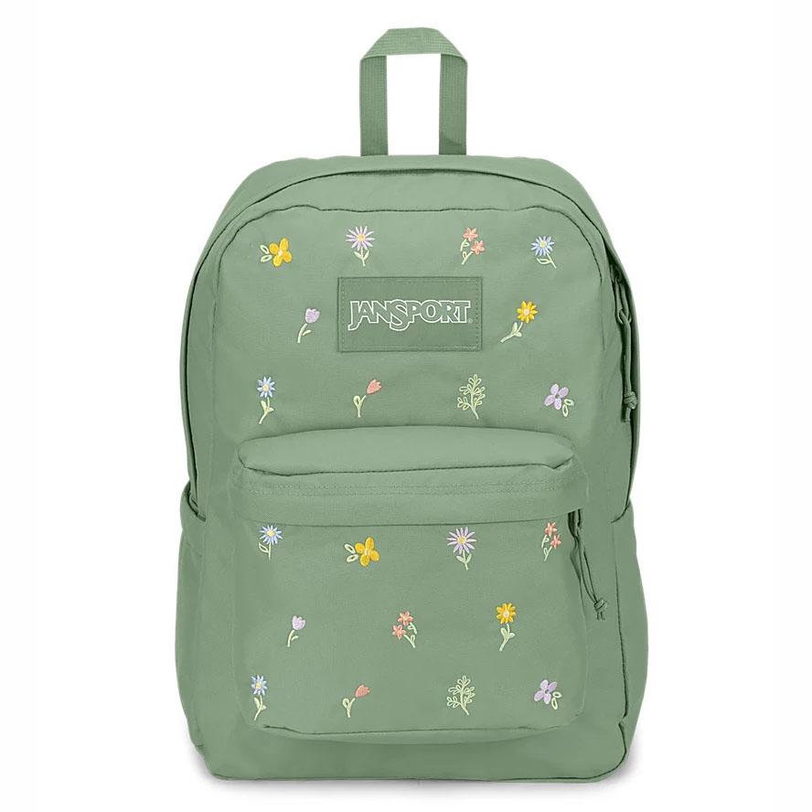 JanSport SuperBreak® Plus School Backpacks Green | Ireland_JS489